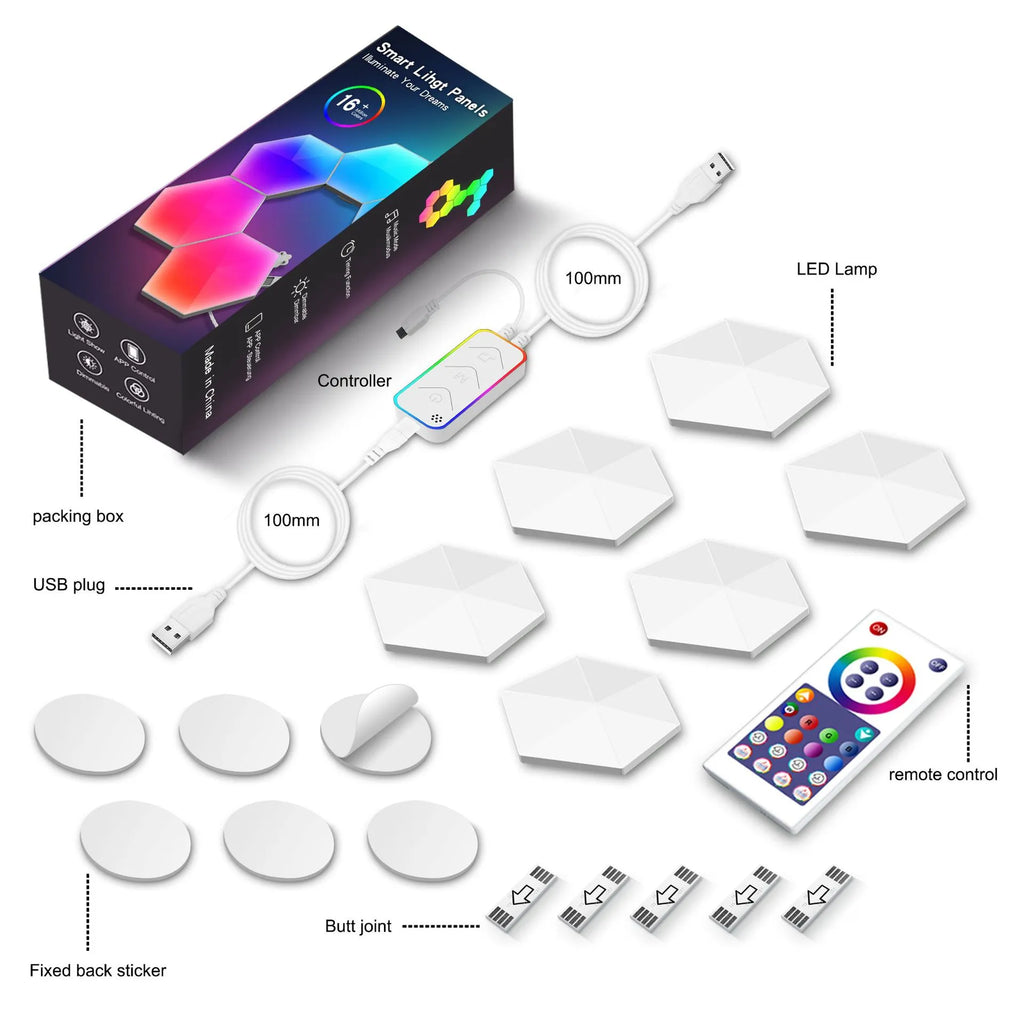 HexaGlow RGB Smart Wall Panels