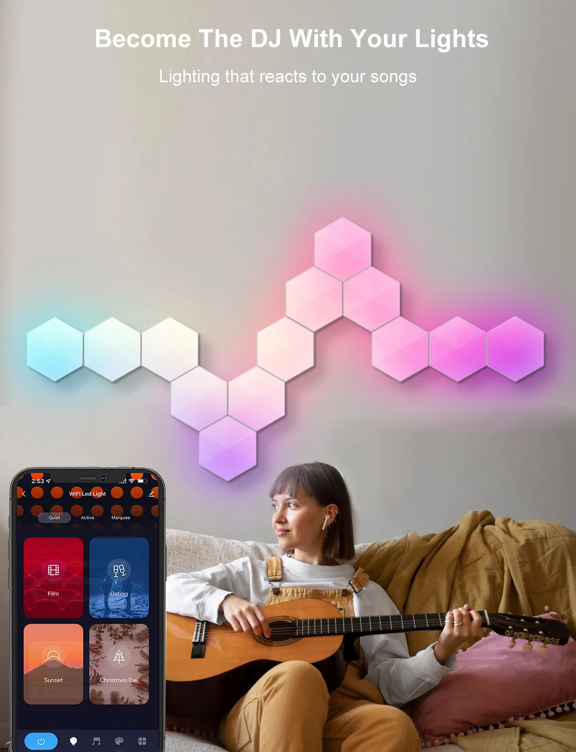 HexaGlow RGB Smart Wall Panels
