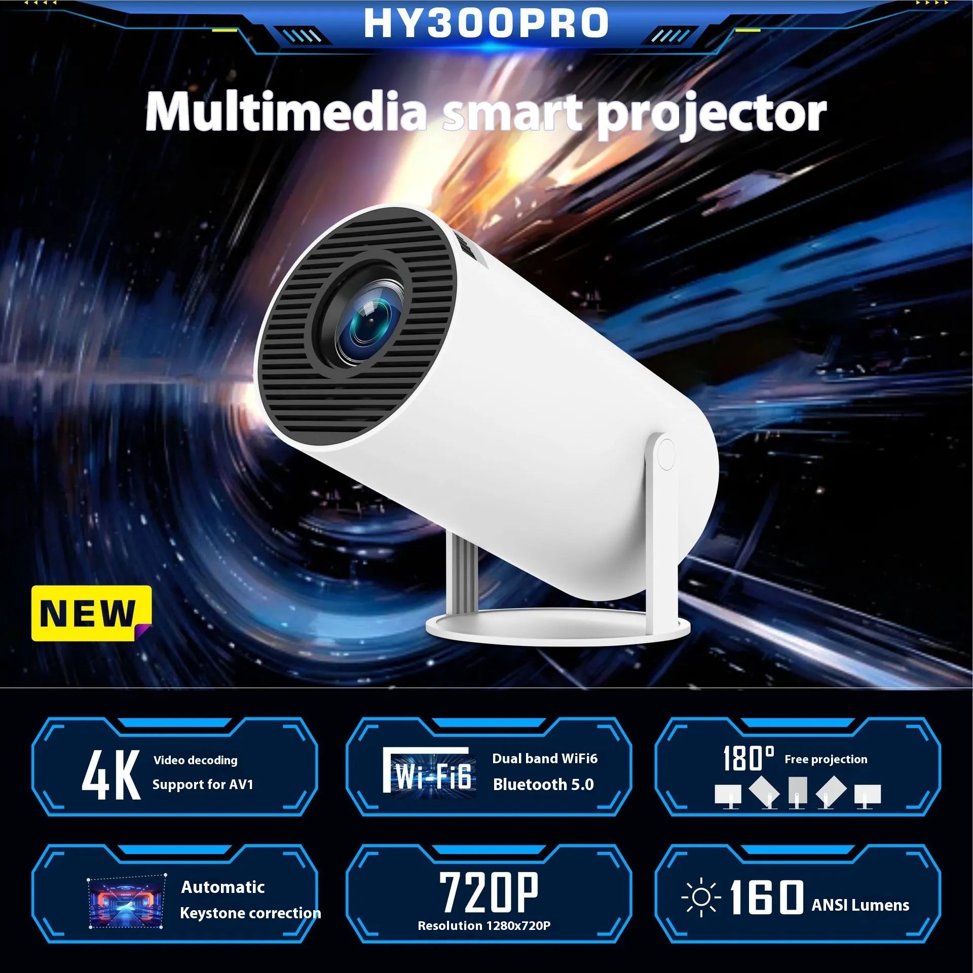 ColdAura™ HY300 Pro Projector