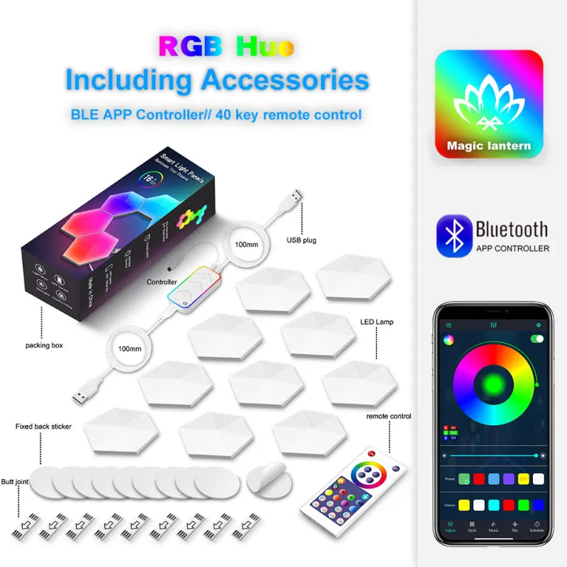 HexaGlow RGB Smart Wall Panels