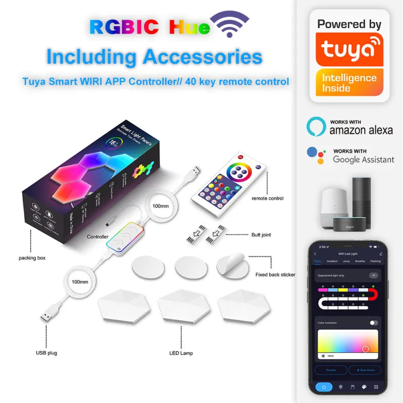 HexaGlow RGB Smart Wall Panels
