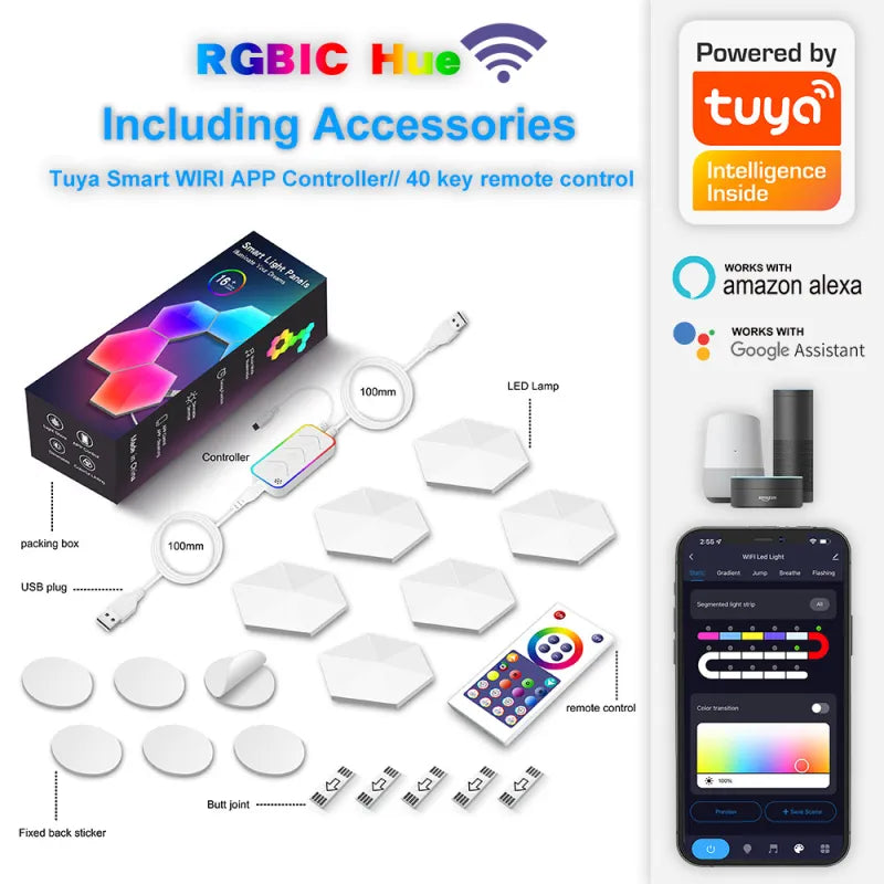 HexaGlow RGB Smart Wall Panels
